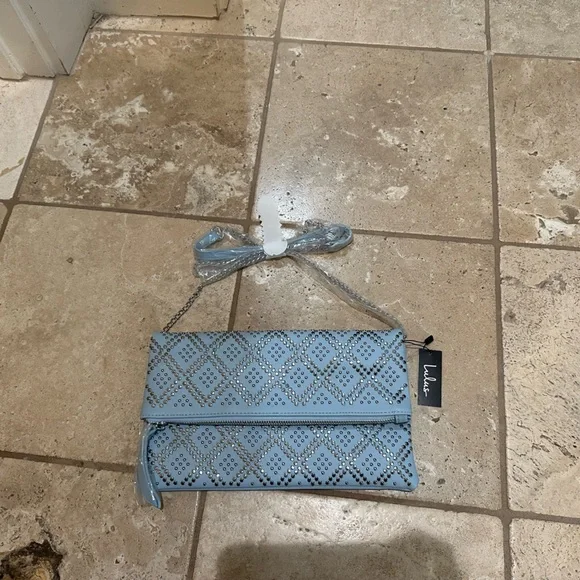 NWT Light blue studded clutch - Picture 6 of 9